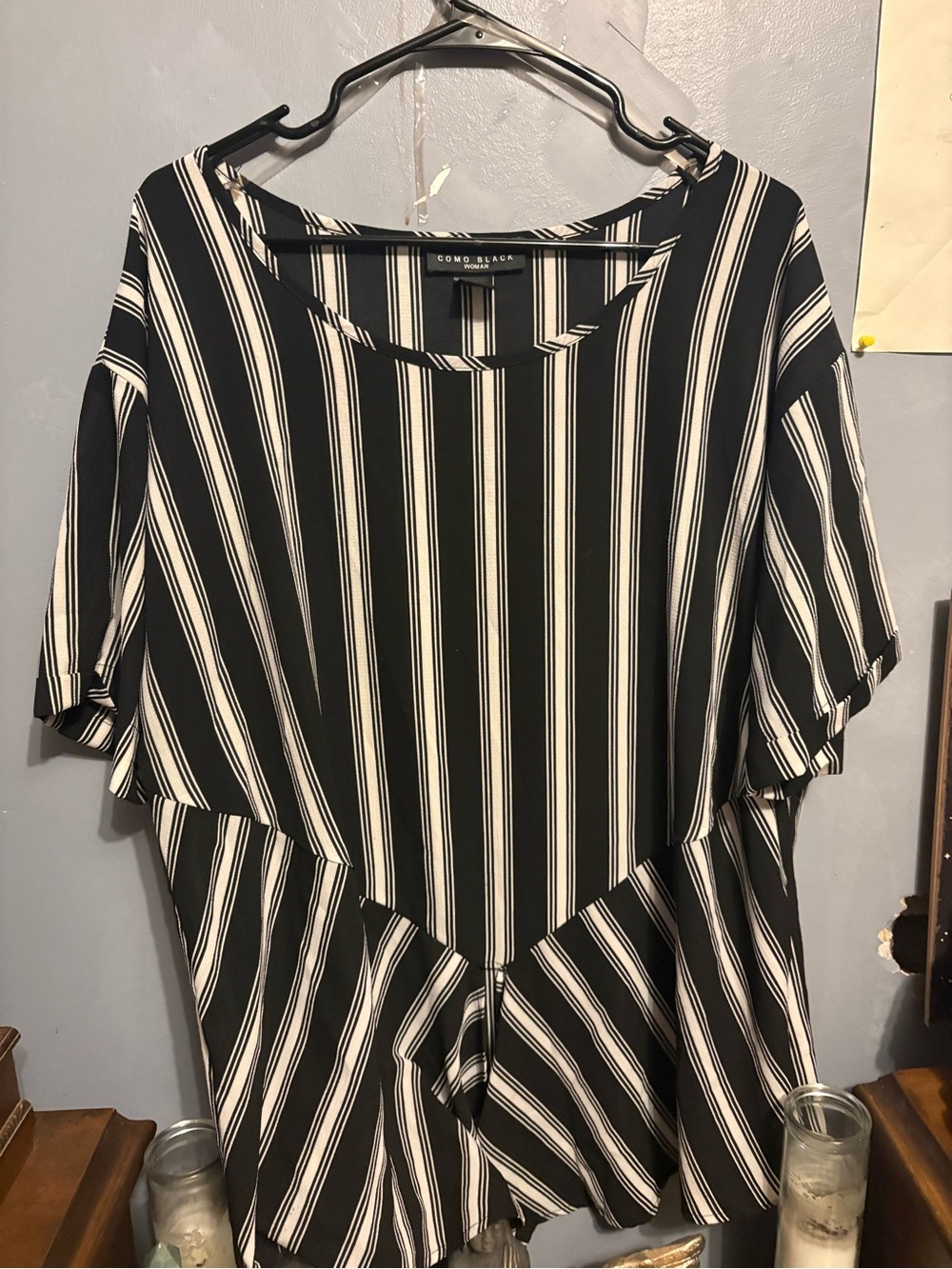 🛍️2/$15🛍️Black & White Striped Women’s Blouse